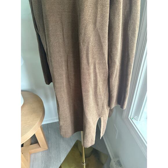 J. Crew Juliette Linen Duster Cardigan Sweater Size XS Tan Longline - Picture 9 of 10